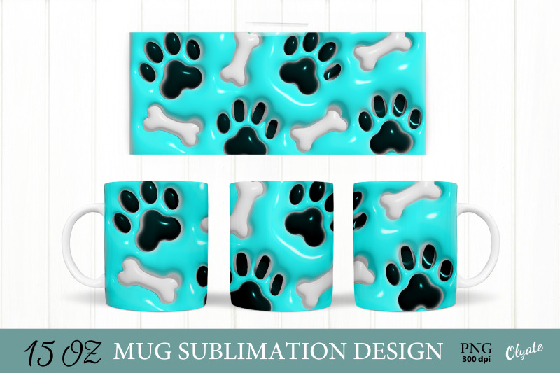 3d-puff-paw-mug-3d-inflated-dog-mug