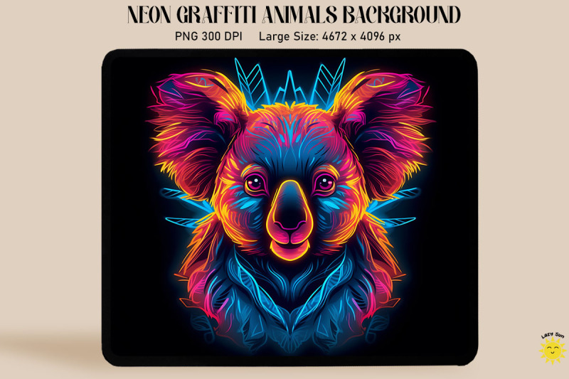 neon-and-glowing-graffiti-of-koala