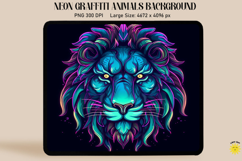 neon-and-glowing-graffiti-of-lion