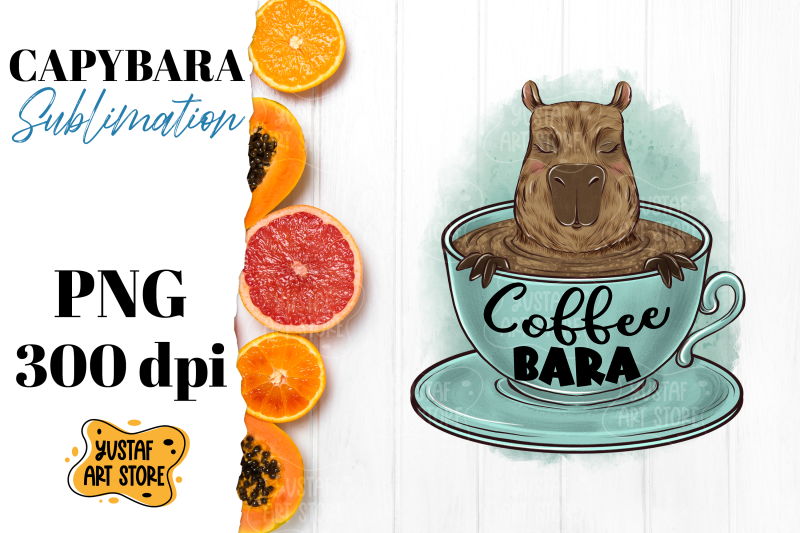 cute-capybara-sublimation-design-coffeebara-coffee-design