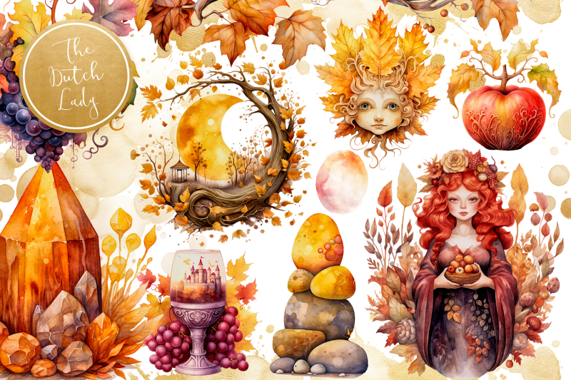 mabon-autumn-equinox-clipart-set