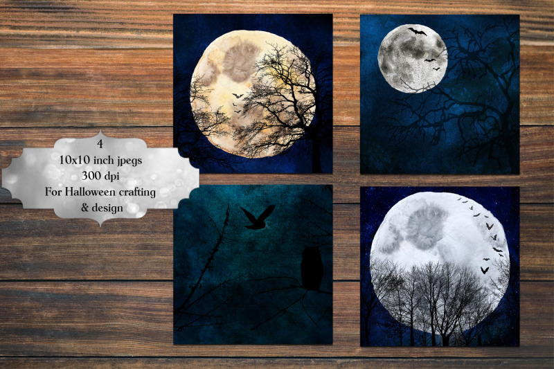 forest-and-full-moon-halloween-backgrounds