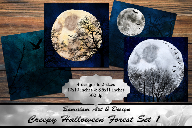 forest-and-full-moon-halloween-backgrounds