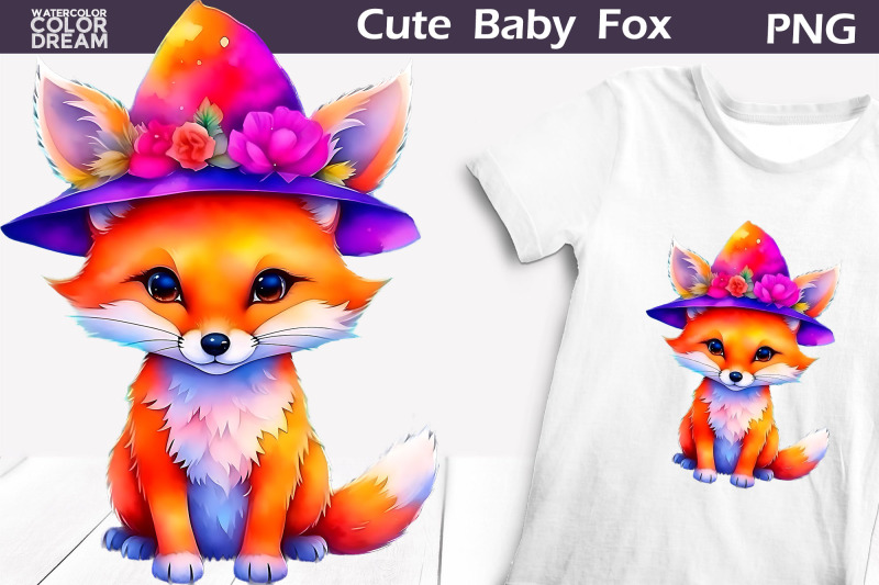 cute-baby-fox-clipart-fox-sublimation-design