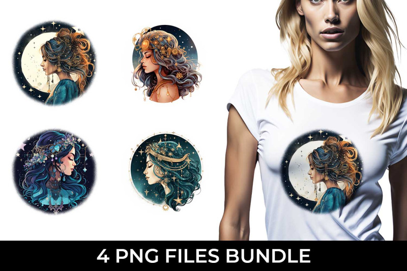 celestial-boho-magic-star-gazer-t-shirt-png-bundle