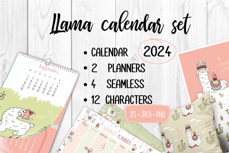 calendar-2024-with-cute-llamas-bonus
