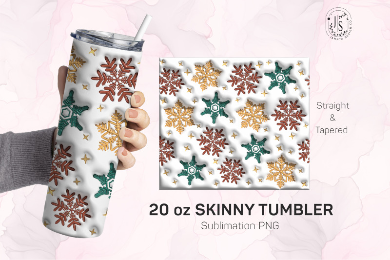 inflated-snowflakes-tumbler-png-puffy-snowflake-tumbler