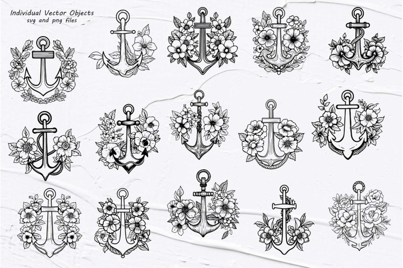 floral-anchors-svg-clipart
