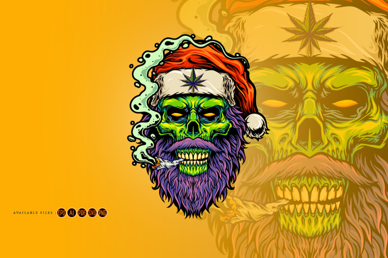 zombie-santa-claus-gets-high-cannabis-christmas-nightmare