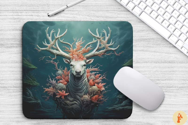 ocean-spirit-deer-mouse-pad