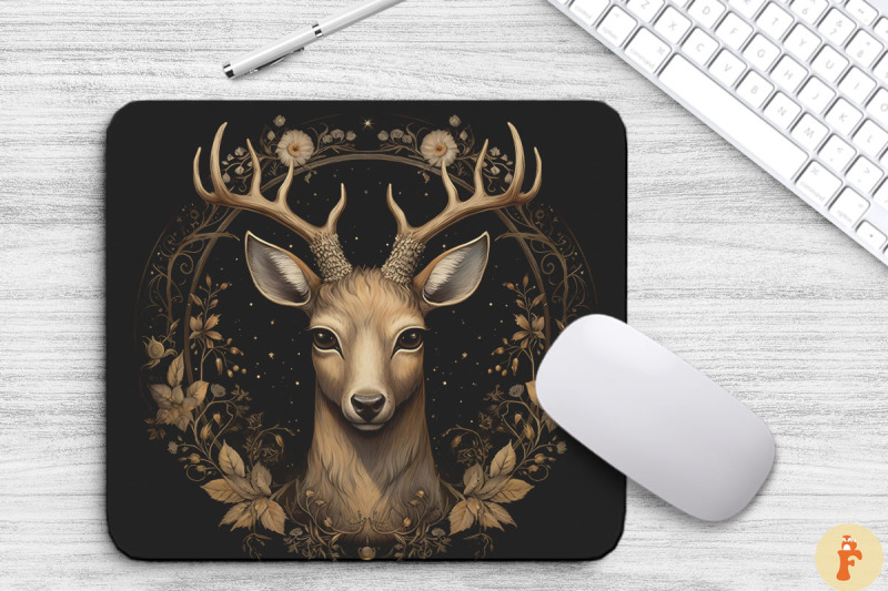 vintage-mysticism-deer-mouse-pad