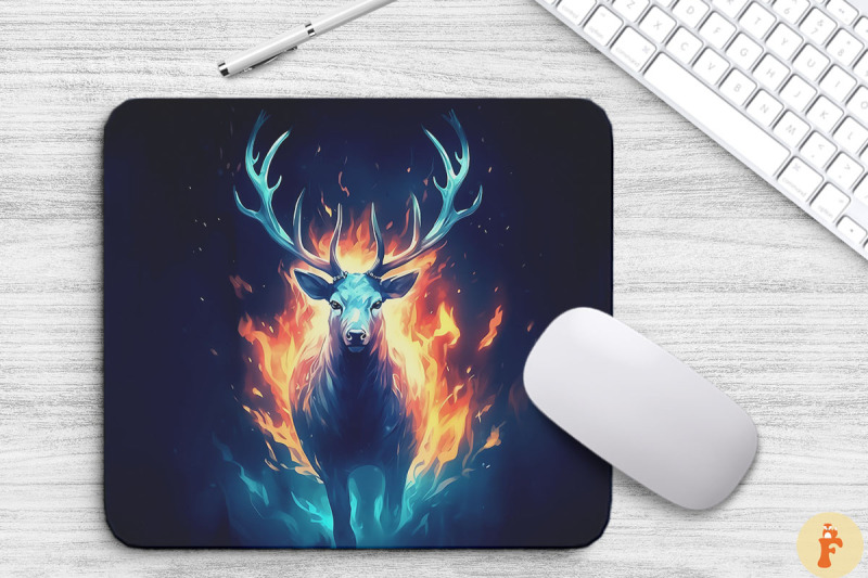 holy-enormous-white-buck-mouse-pad