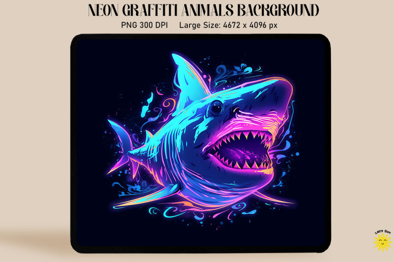 neon-and-glowing-graffiti-of-shark