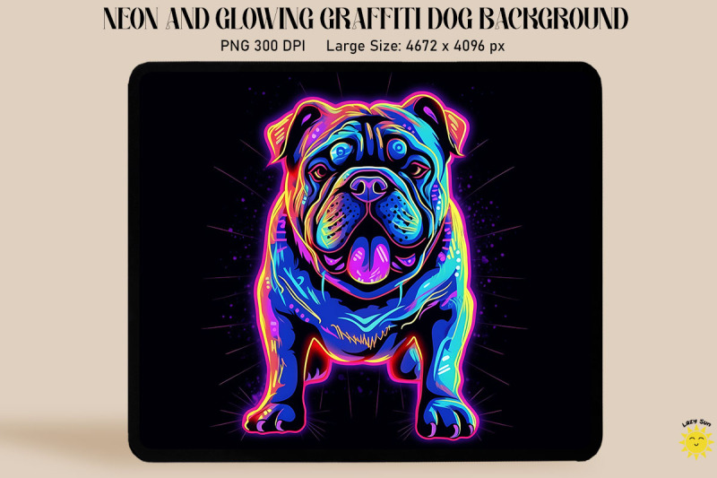 neon-graffiti-of-bulldog