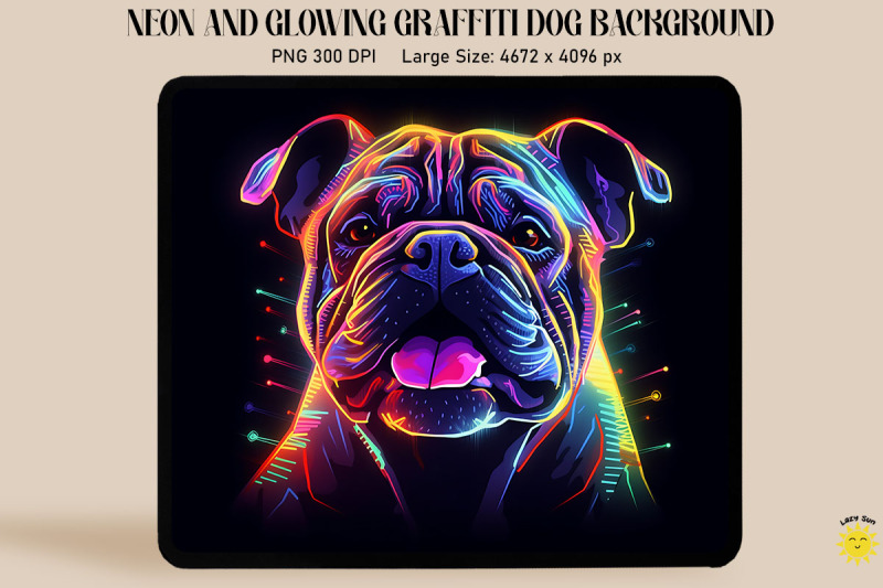 neon-graffiti-of-bulldog