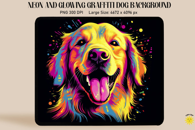 neon-graffiti-of-golden-retriever