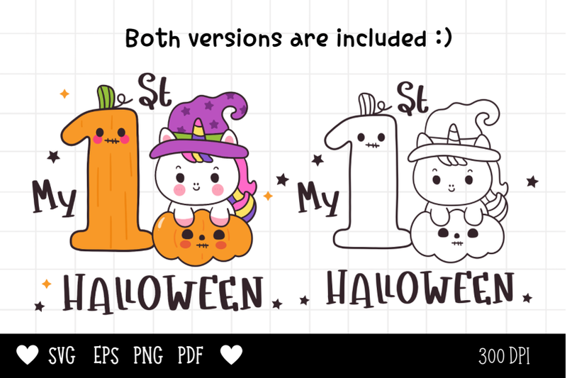 my-first-halloween-with-cute-unicorn-halloween-clipart-on-pumpkin-jack