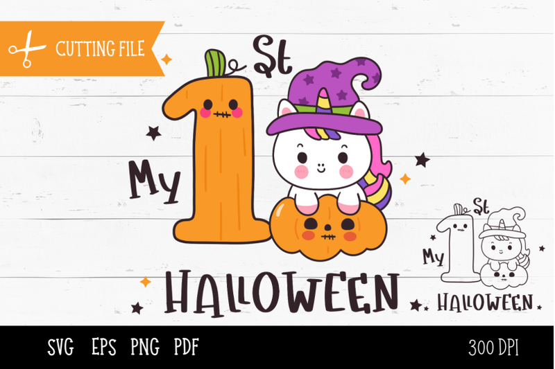 my-first-halloween-with-cute-unicorn-halloween-clipart-on-pumpkin-jack
