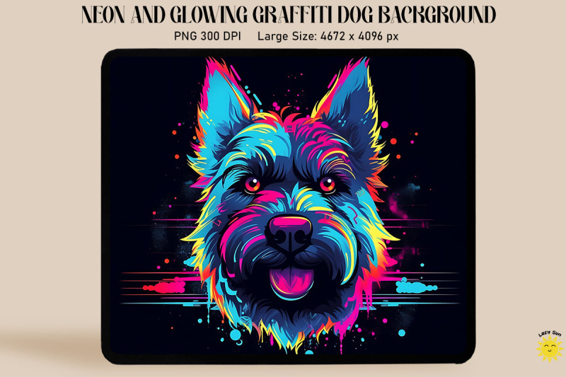 neon-graffiti-of-scottish-terrier-dog