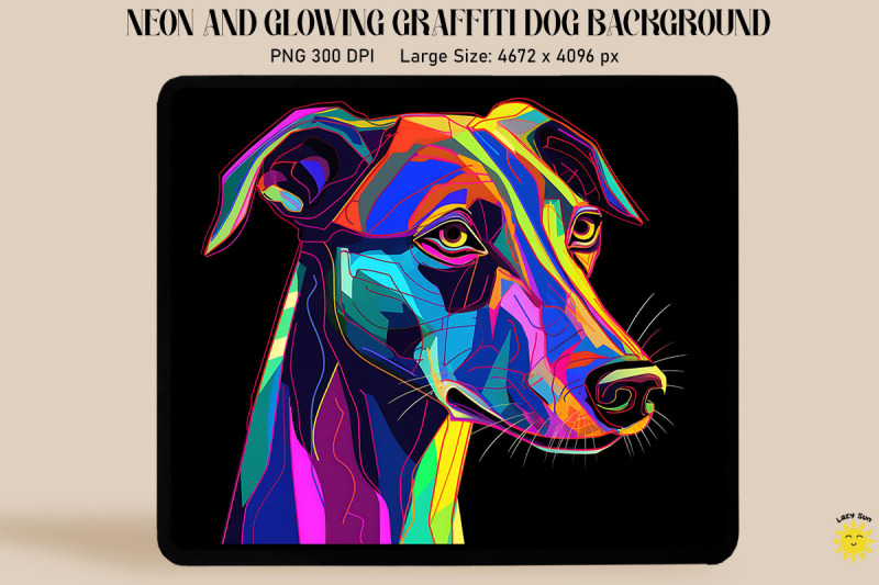 neon-graffiti-of-whippet-dog