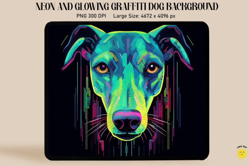 neon-graffiti-of-whippet-dog