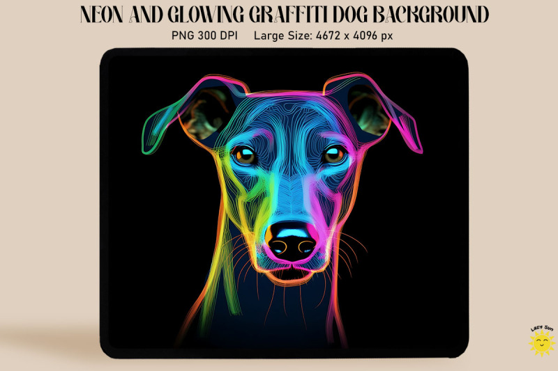 neon-graffiti-of-whippet-dog