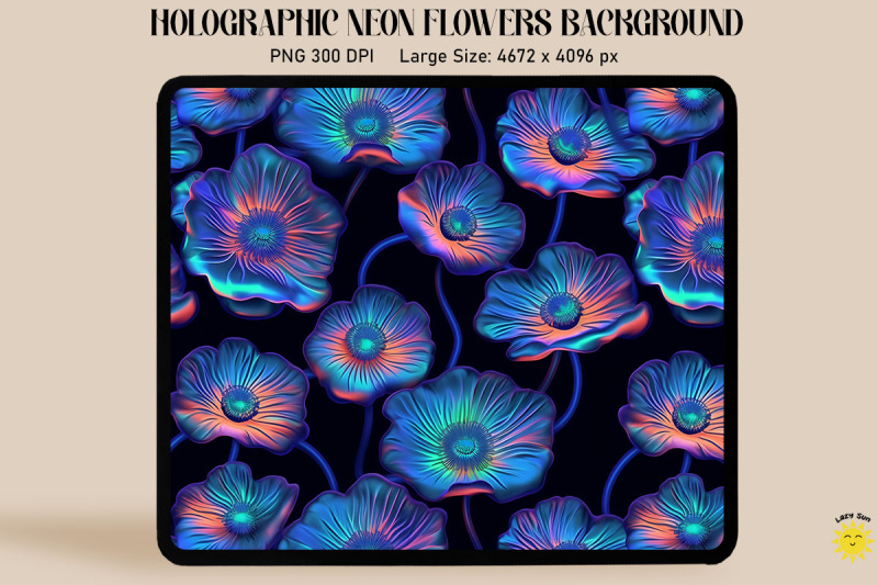 holographic-neon-anemone-flowers