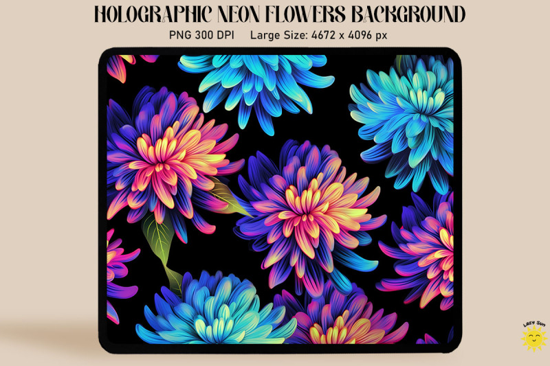 holographic-neon-chrysanthemum-flowers