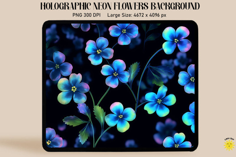 holographic-neon-forget-me-not-flowers