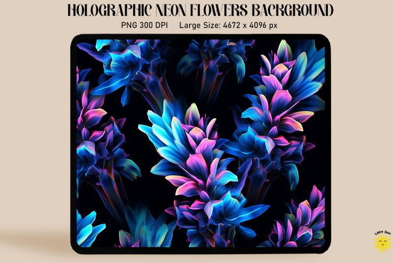 holographic-neon-hyacinth-flowers