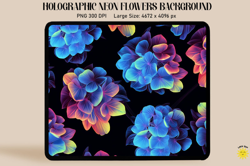 holographic-neon-hydrangea-flowers