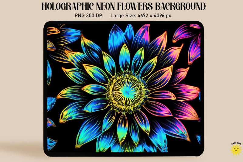 holographic-neon-sunflowers