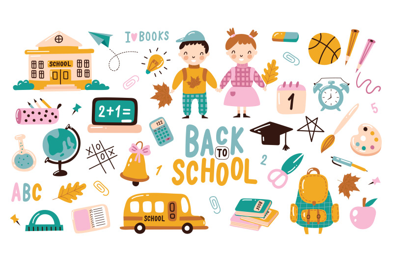 back-to-school-clipart-set