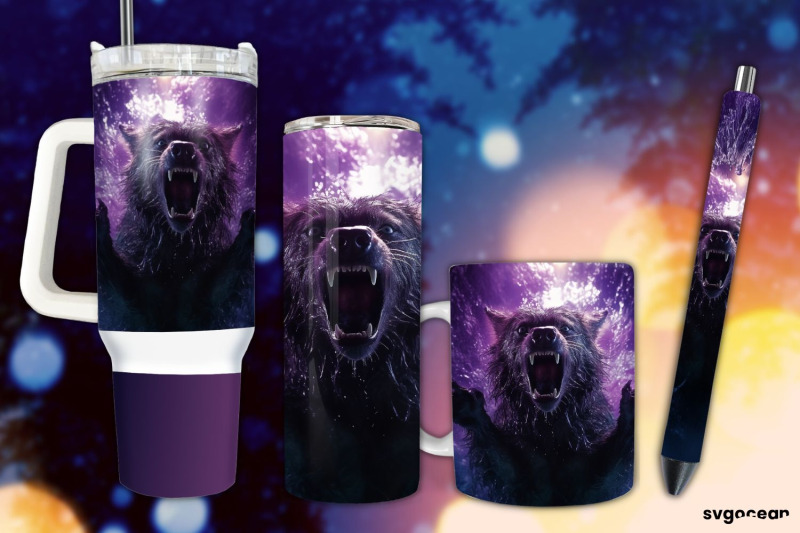 halloween-werewolf-wrap-bundle-tumbler-mug-pen