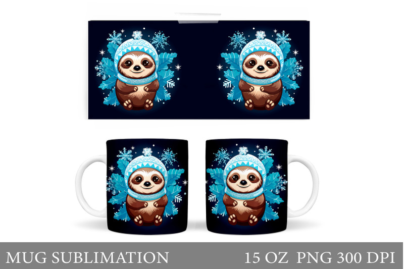 winter-sloth-mug-sublimation-christmas-sloth-mug-design