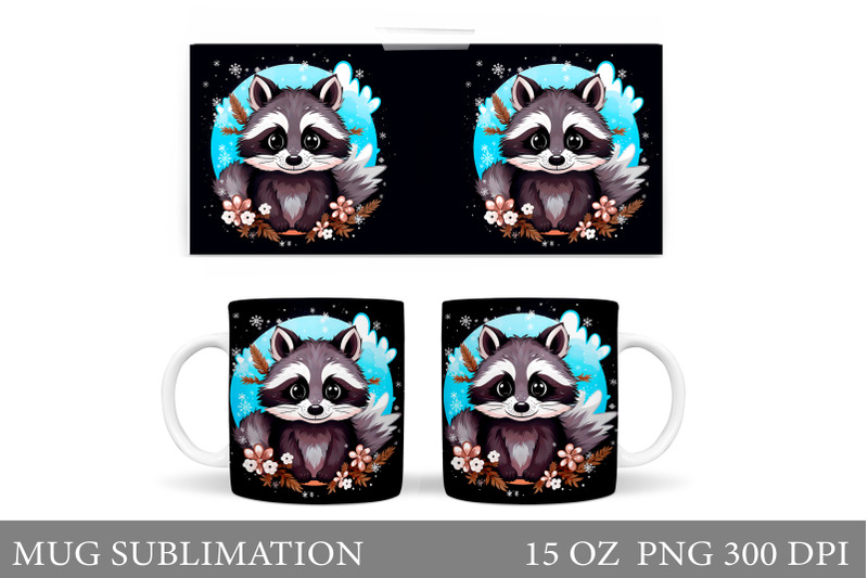 winter-raccoon-mug-sublimation-cute-raccoon-mug-wrap-design