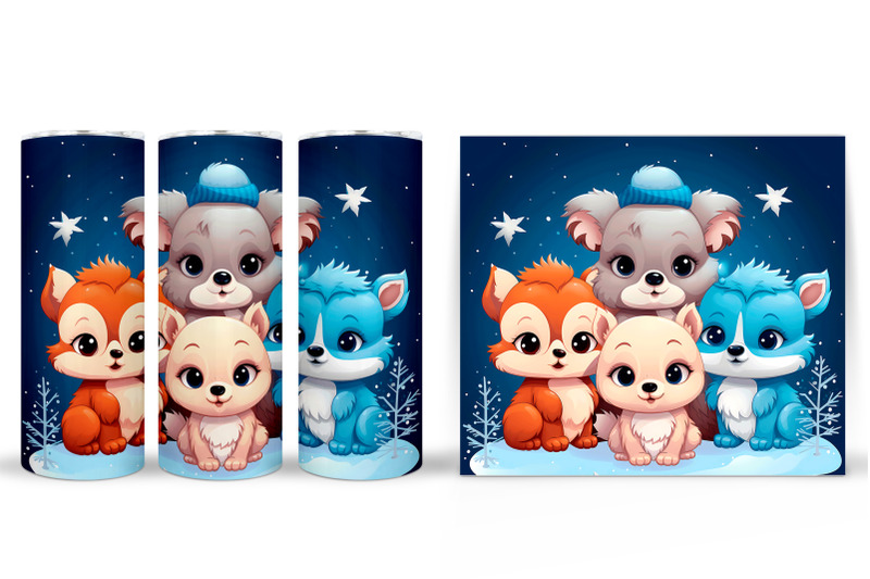 winter-animals-tumbler-cute-anima-tumbler-sublimation