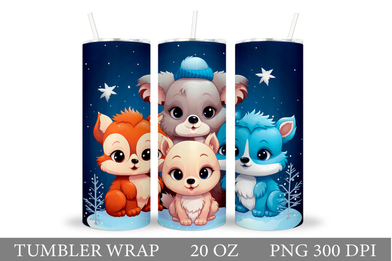 winter-animals-tumbler-cute-anima-tumbler-sublimation