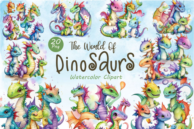 watercolor-dinosaur-clipart-cute-animal