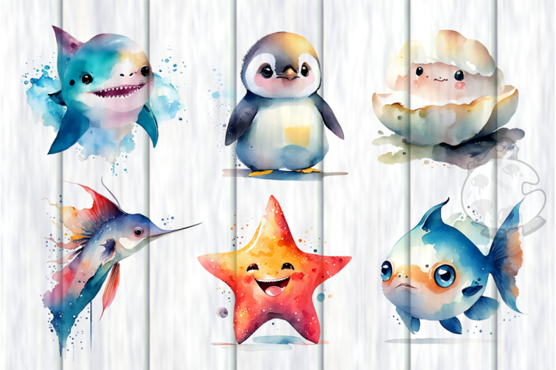 watercolor-marine-animal-illustrations