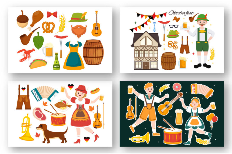 10-happy-oktoberfest-beer-festival-elements-illustration