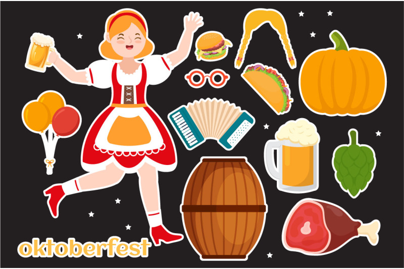 10-happy-oktoberfest-beer-festival-elements-illustration