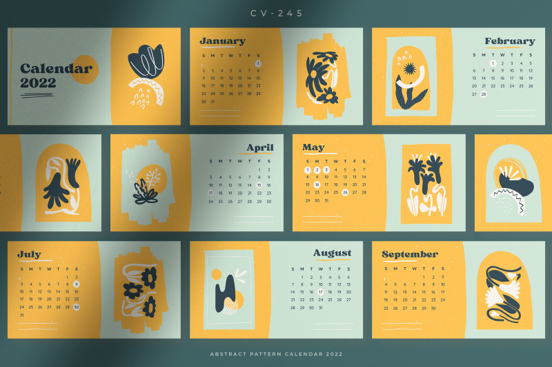 yellowish-abstract-pattern-calendar-2022