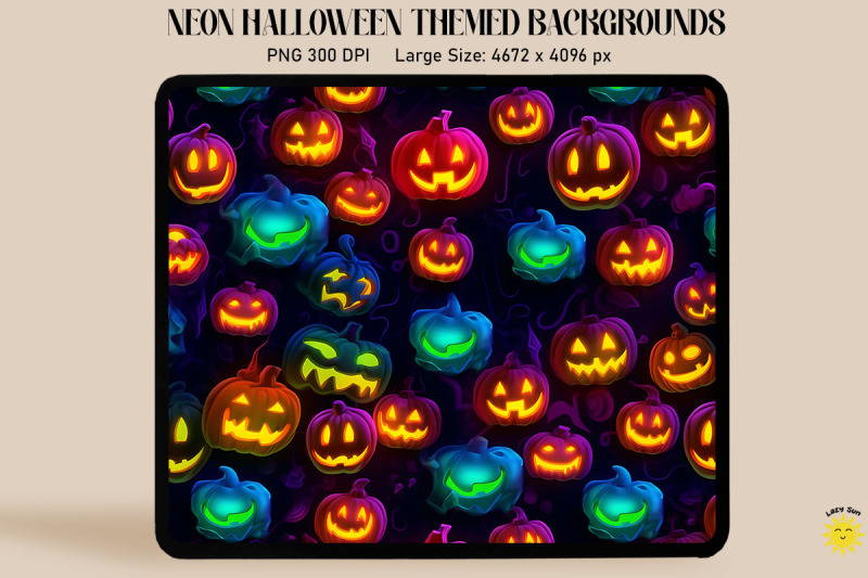 neon-jack-o-039-lanterns-with-glowing-faces