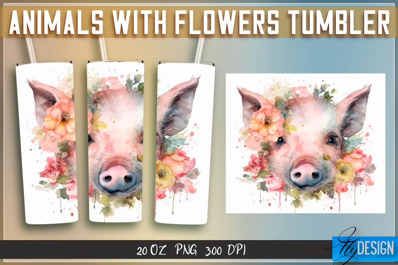 animals-with-flowers-tumblers-wrap-20-oz-v-1