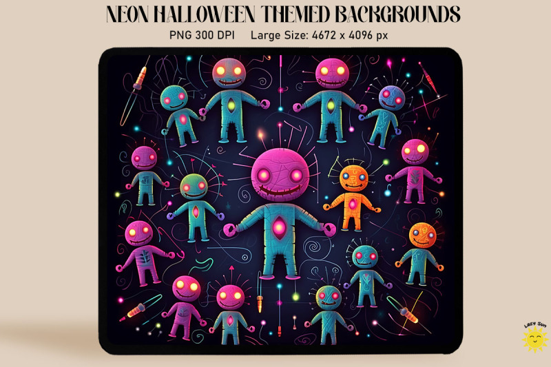 neon-voodoo-dolls-glowing-halloween