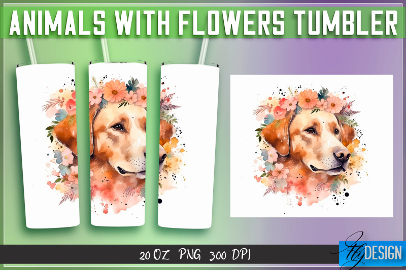 animals-with-flowers-tumblers-wrap-20-oz-v-2