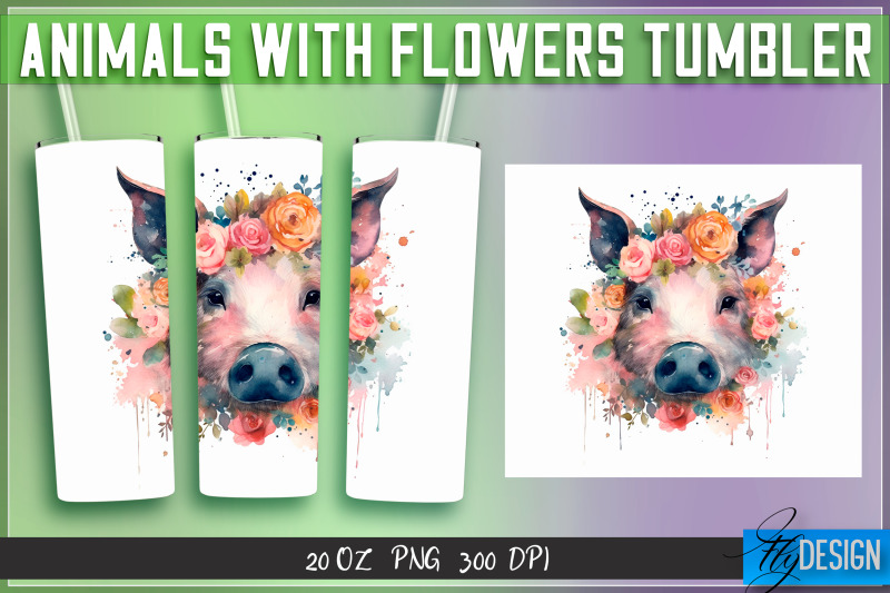 animals-with-flowers-tumblers-wrap-20-oz-v-2