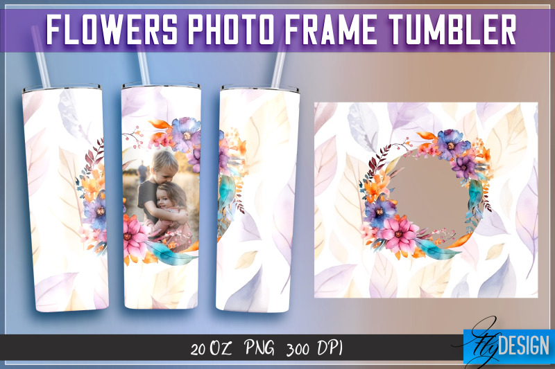 flowers-photo-frame-tumblers-photo-frame-wrap-20-oz-v-2