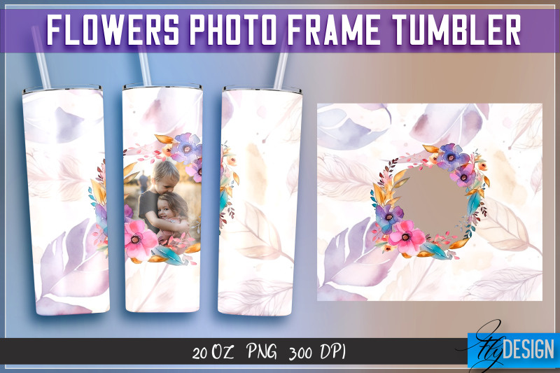 flowers-photo-frame-tumblers-photo-frame-wrap-20-oz-v-2